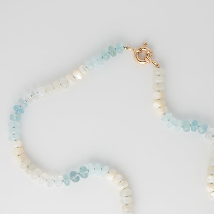 Lola — Mixed Gemstone Aquamarine Necklace