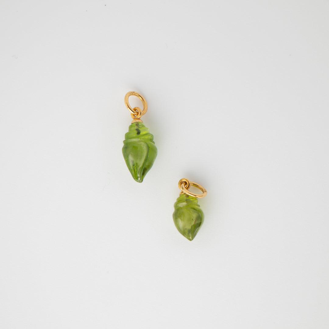 Peridot Sea Shell Charms