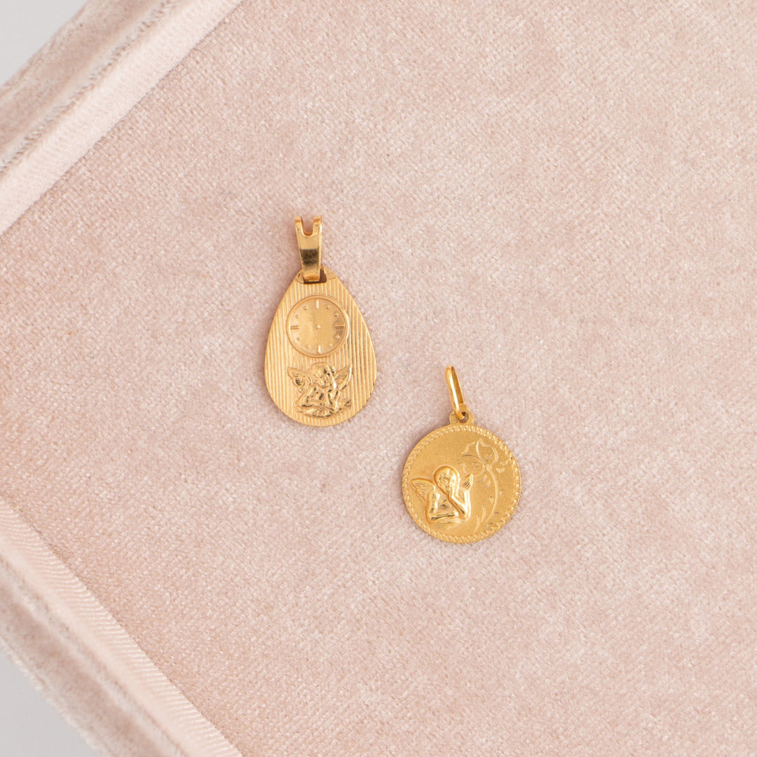 19.2k Yellow Gold Cherub Portuguese Vintage Charms