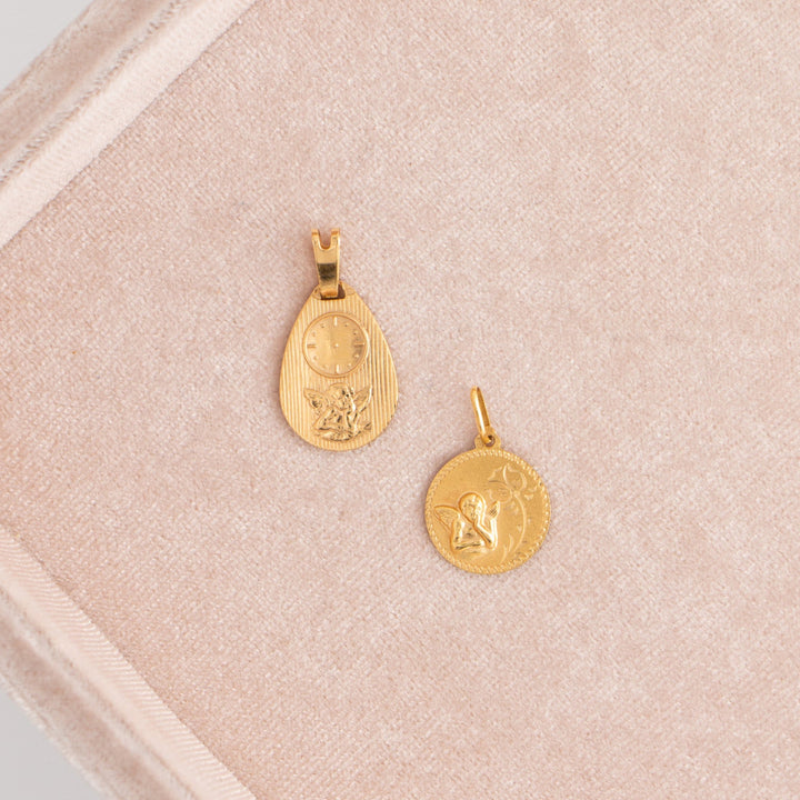 19.2k Yellow Gold Cherub Portuguese Vintage Charms