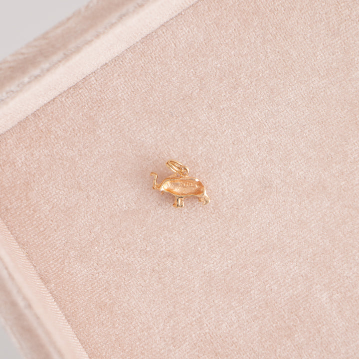 Vintage 14k Yellow Gold Elephant Charm