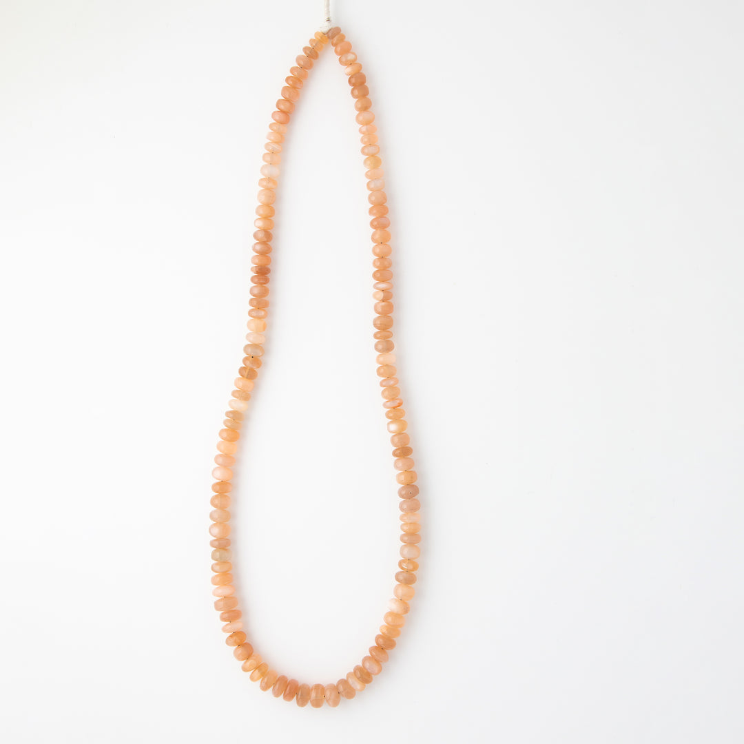 Luna Naranjita — Muted Peach Moonstone Necklace