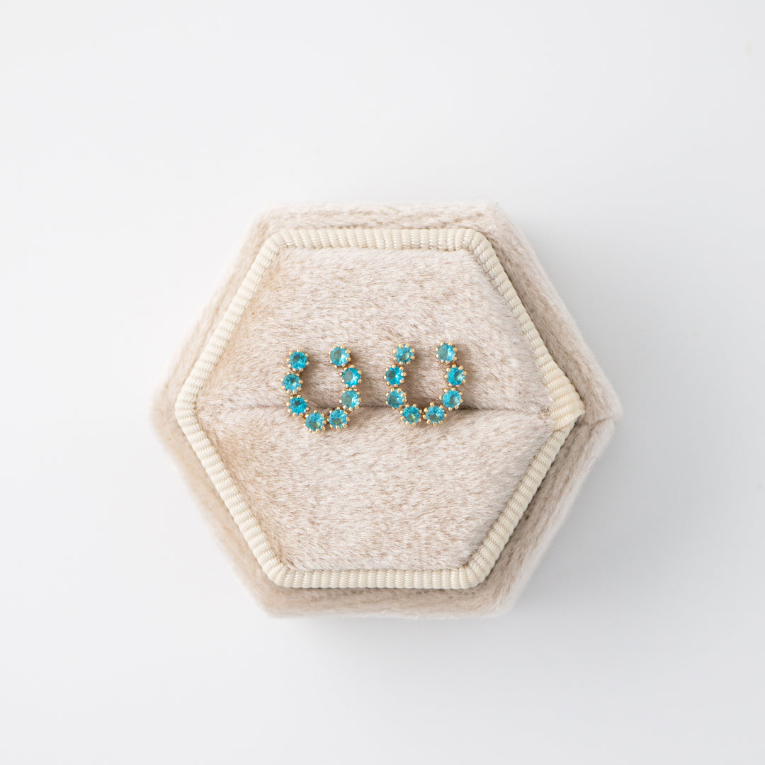 Yellow Gold & Zircon Earrings Studs