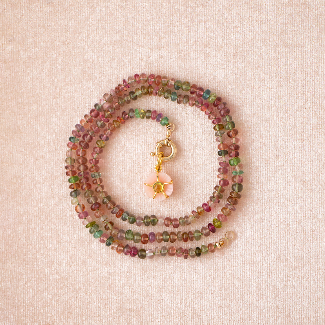 First Bloom — Pastel Tourmaline Gemstone Necklace