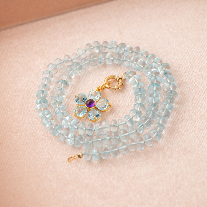 First Bloom — Gemstone Flower Pendants set in 14k gold