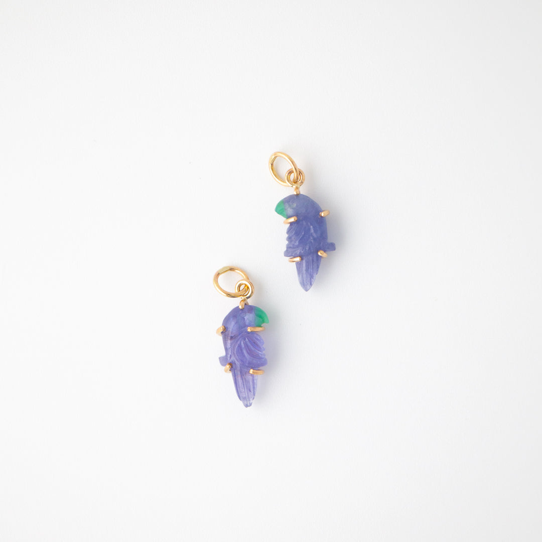 Pericos — Tanzanite Carvings with 14k gold