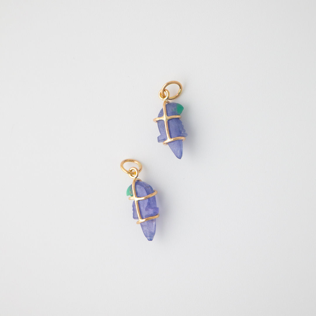 Pericos — Tanzanite Carvings with 14k gold