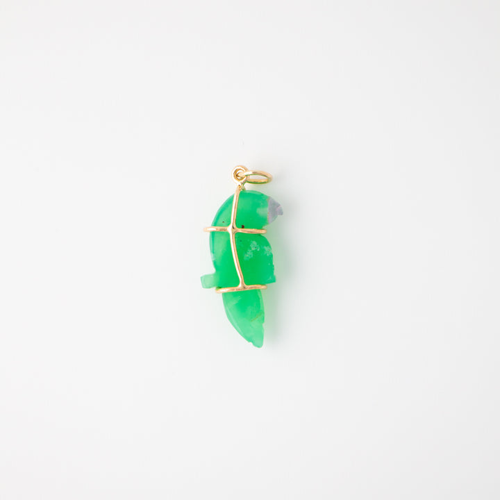 Pericos — Chrysoprase Carvings with 14k gold