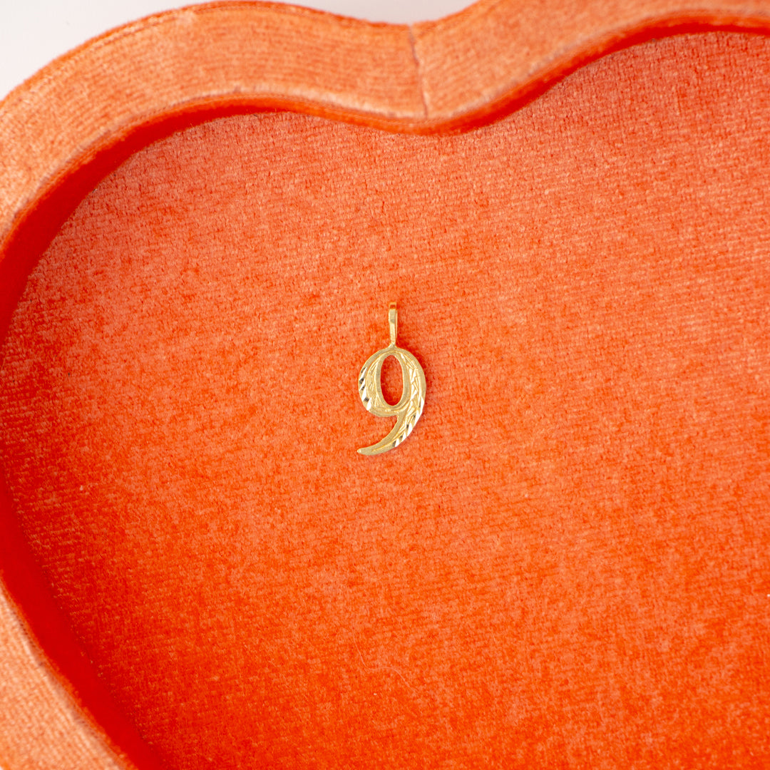 Vintage 14k Yellow Gold Number Charms