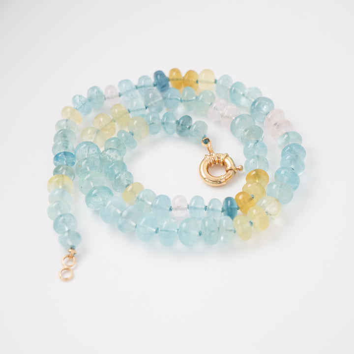 Hermosa — Mixed Gemstone Aquamarine Necklace