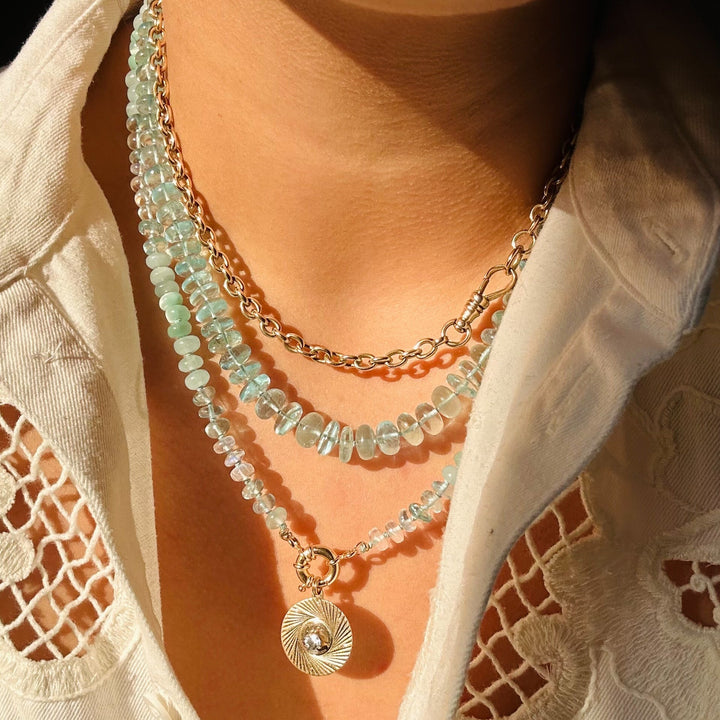 Lolita — Mixed Gemstone Aquamarine & Moonstone Necklace