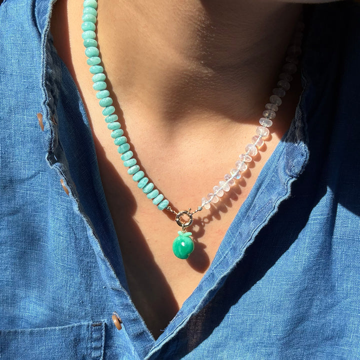 Five a Day — Mango Chrysoprase Carvings with 14k gold