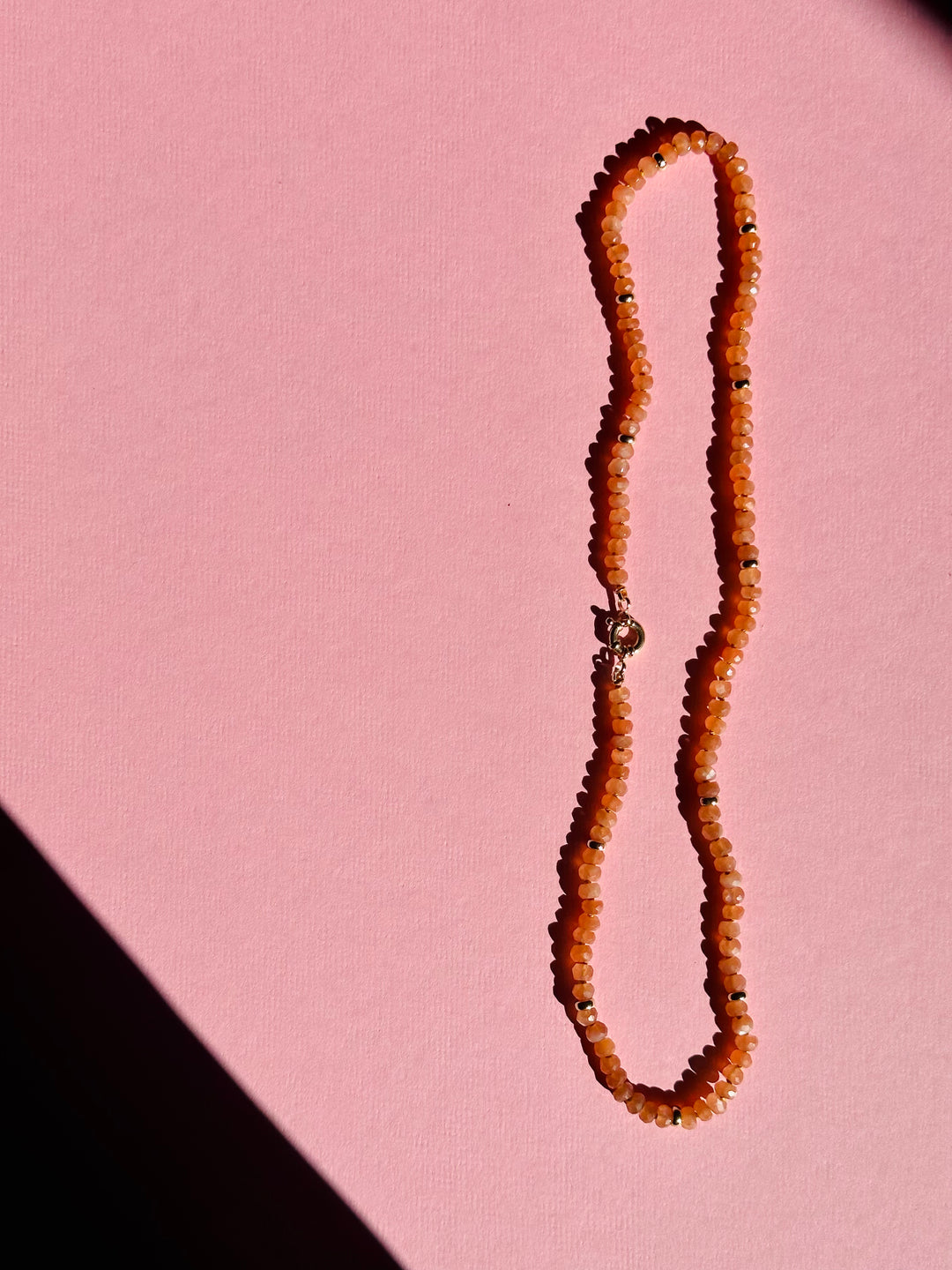 Playa Conchal — Peach Moonstone Necklace