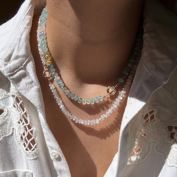 Hermosa — Mixed Gemstone Aquamarine Necklace