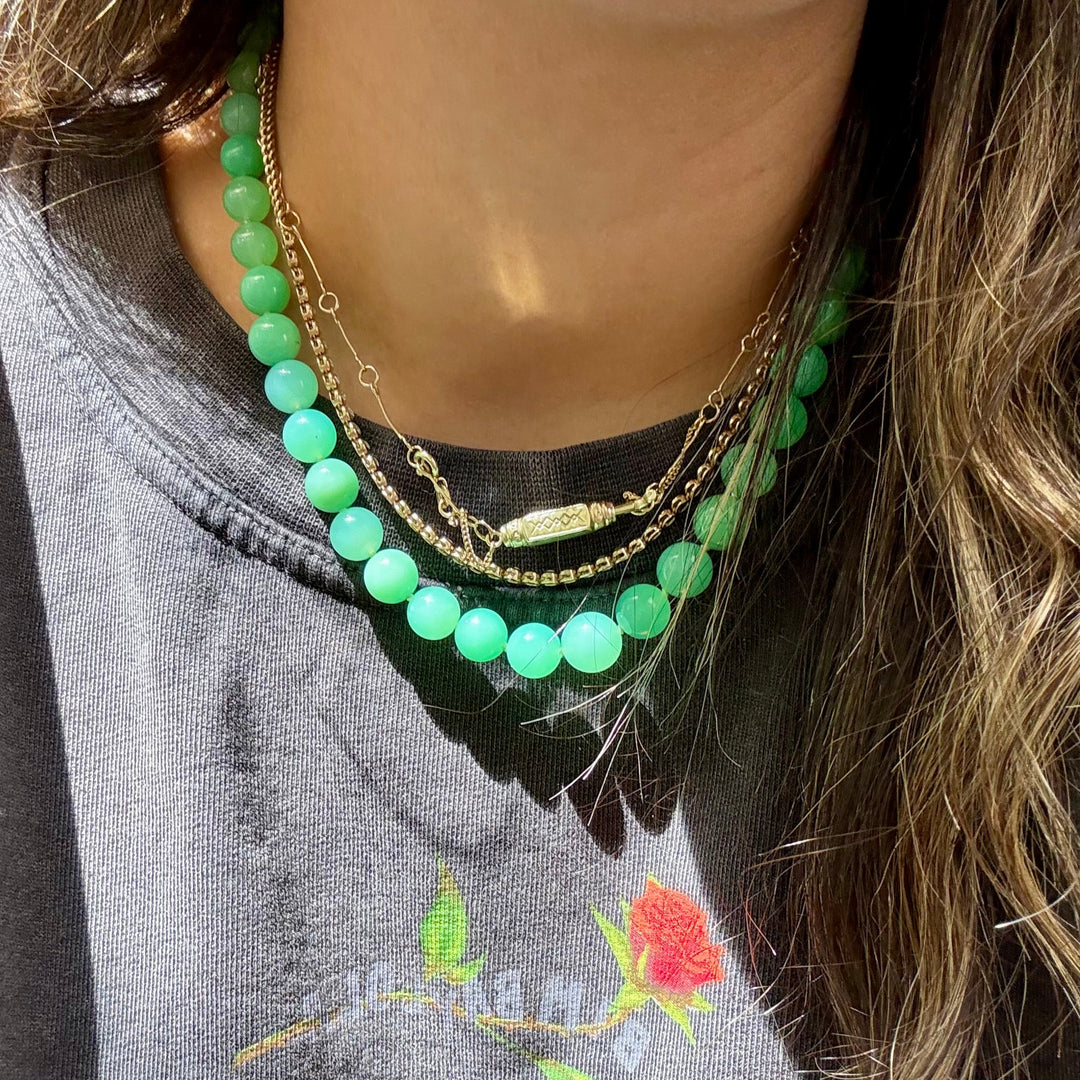 Made-to-Order Luminous Chrysoprase Necklace