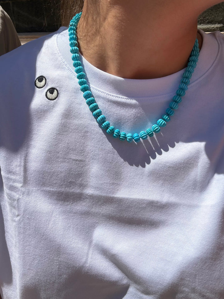 Made-to-order Sleeping Beauty Turquoise Beaded Necklace