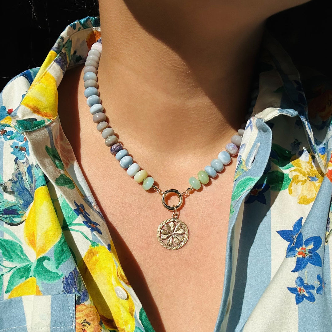 Cortez — Mixed Opals Blue & Green Necklace