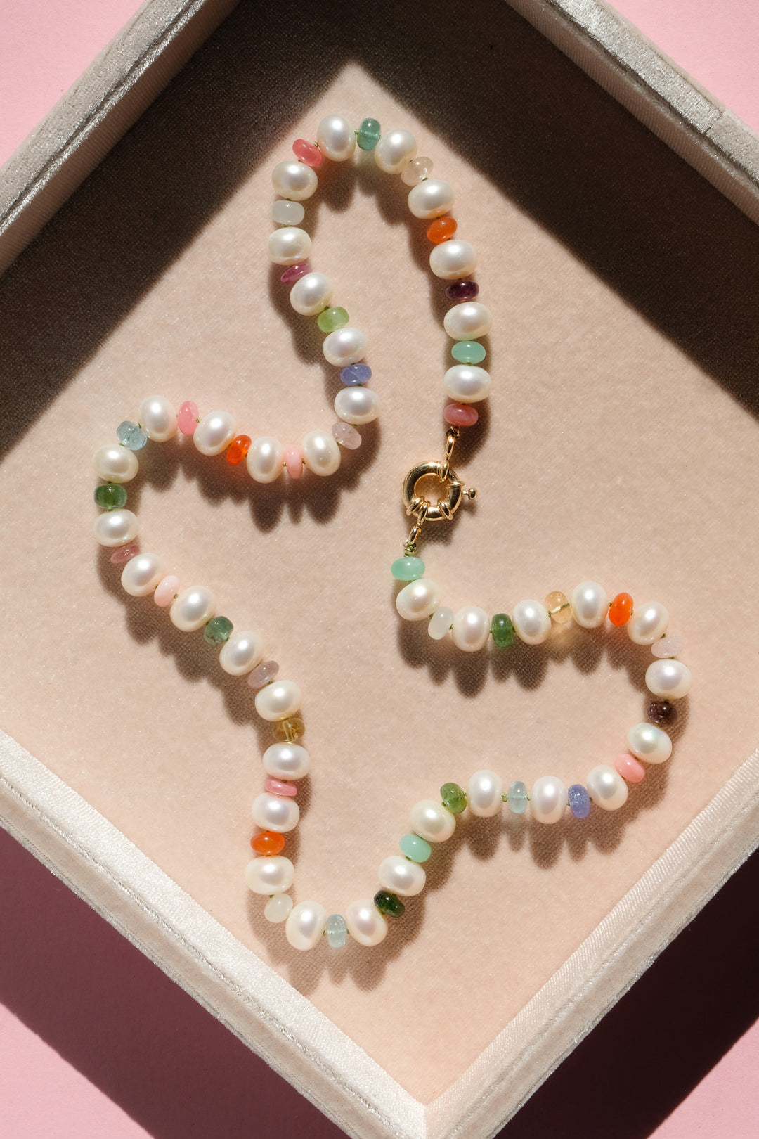 Penelope — Multi-gemstone & Pearl Knotted Necklace