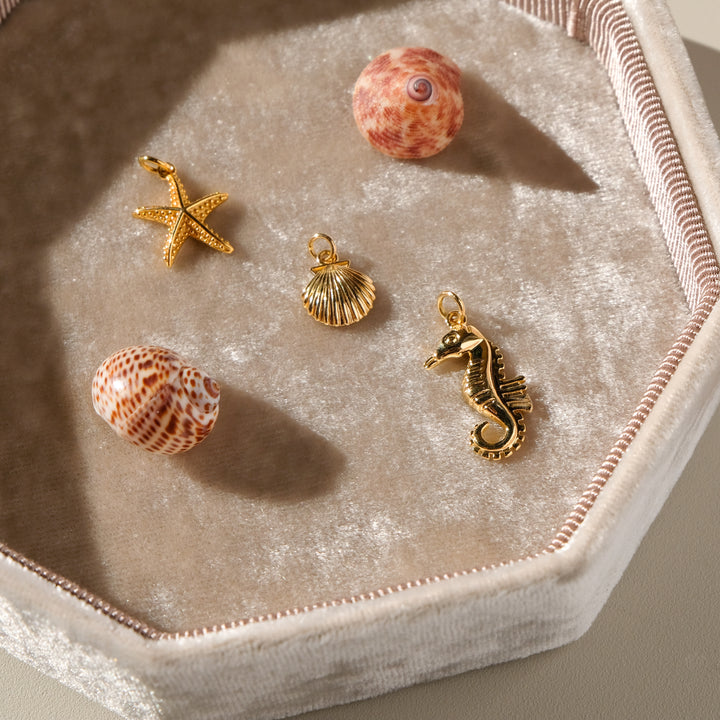 Contemporary 14k Yellow Gold Sea Creatures