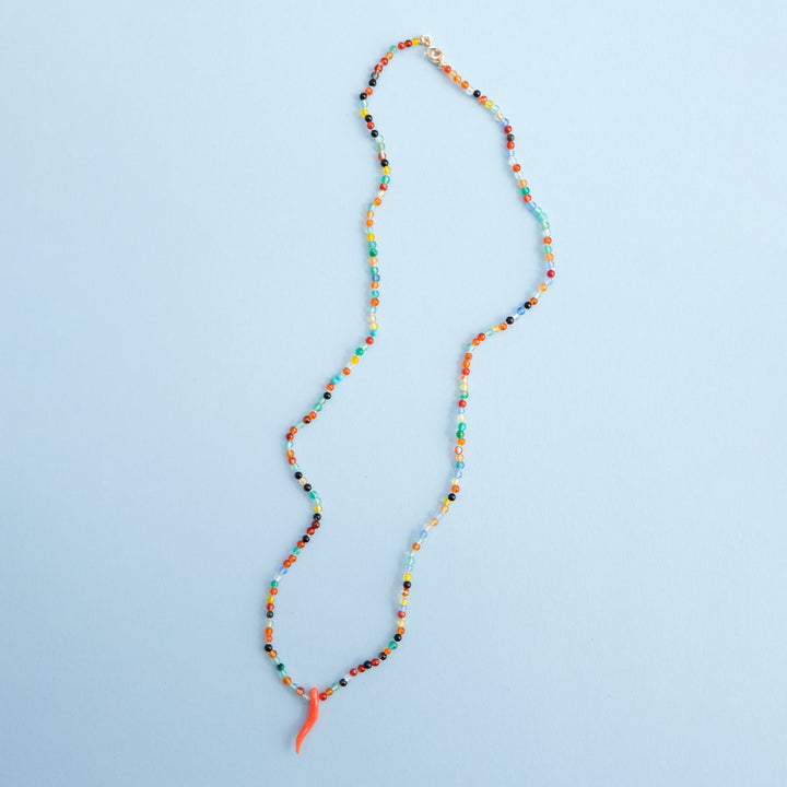 Cornicello Teeny Tiny Gemstone Necklaces