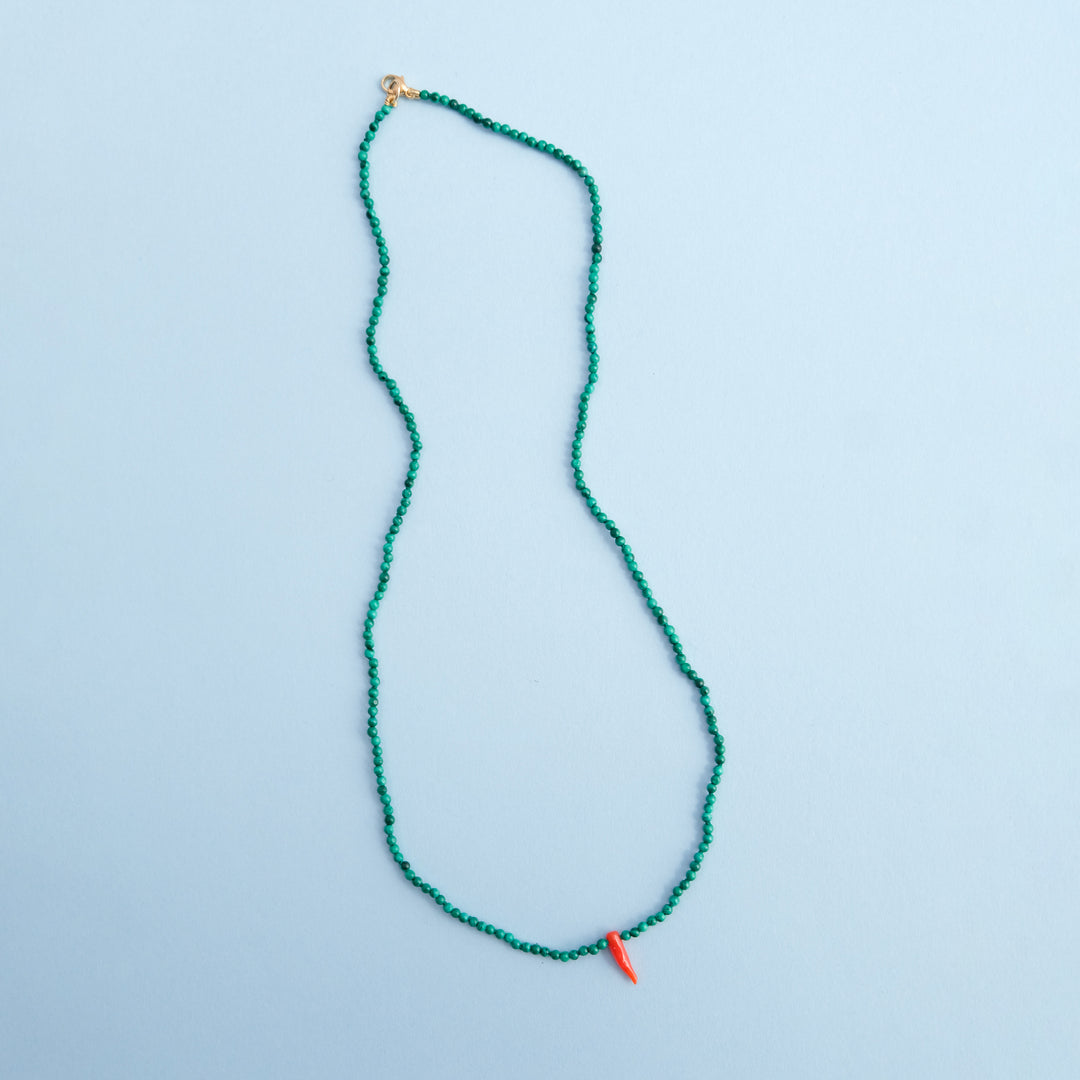 Cornicello Teeny Tiny Gemstone Necklaces