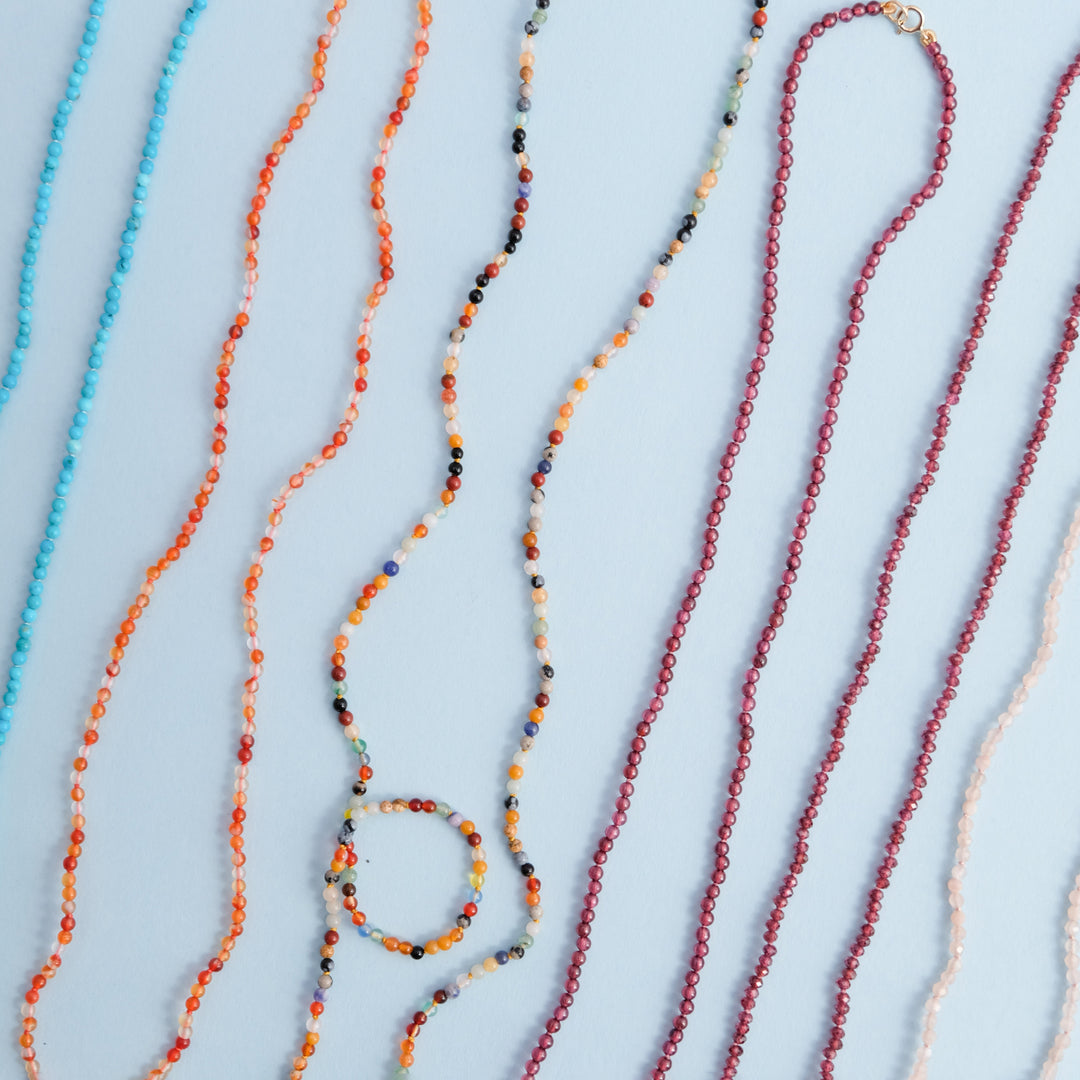 Teeny Tiny Gemstone Necklaces