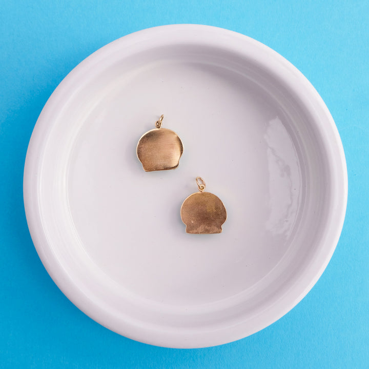 Sea Shells — Turquoise Carving with 14k gold