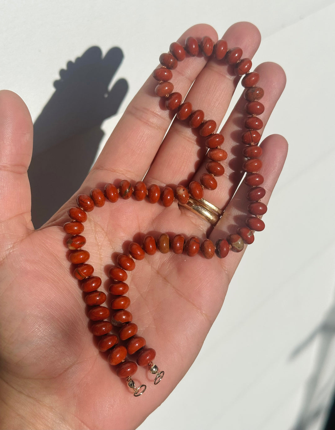 Made-to-order Red Jasper Beaded Necklace