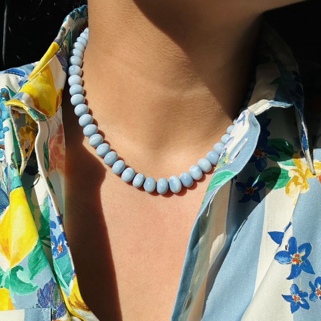 Cielo — Blue Denim Opal Necklace