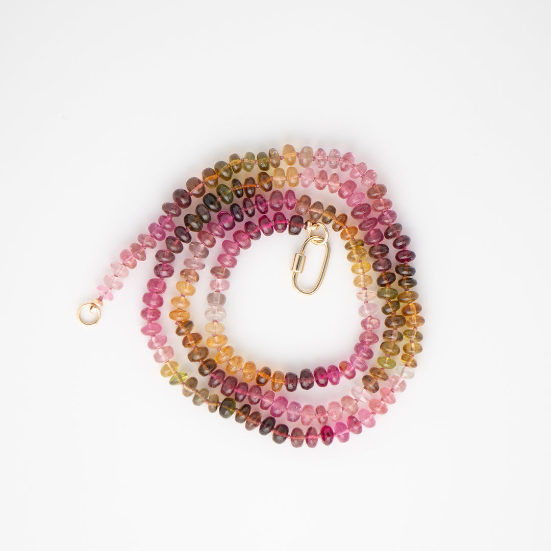 Ti — Pink & Yellow Tourmaline Necklace