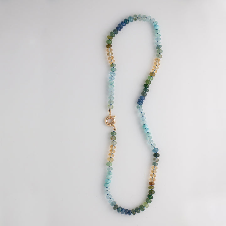 Lili — Mixed Gemstone Aquamarine & Tourmaline Necklace