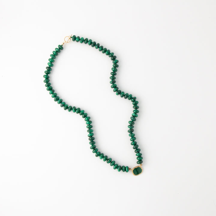 lil nice things ⤬ Goldstories Malachite Necklace