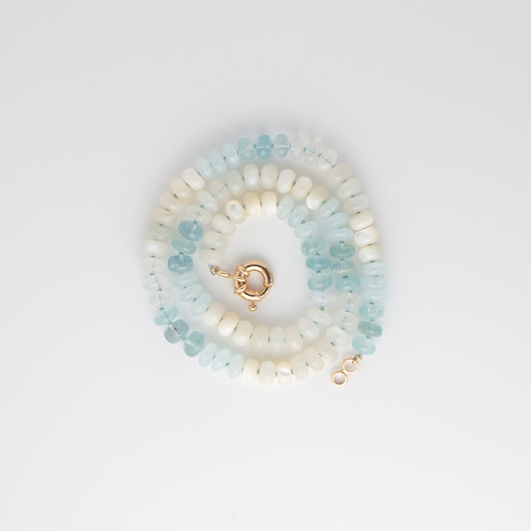 Lola — Mixed Gemstone Aquamarine Necklace