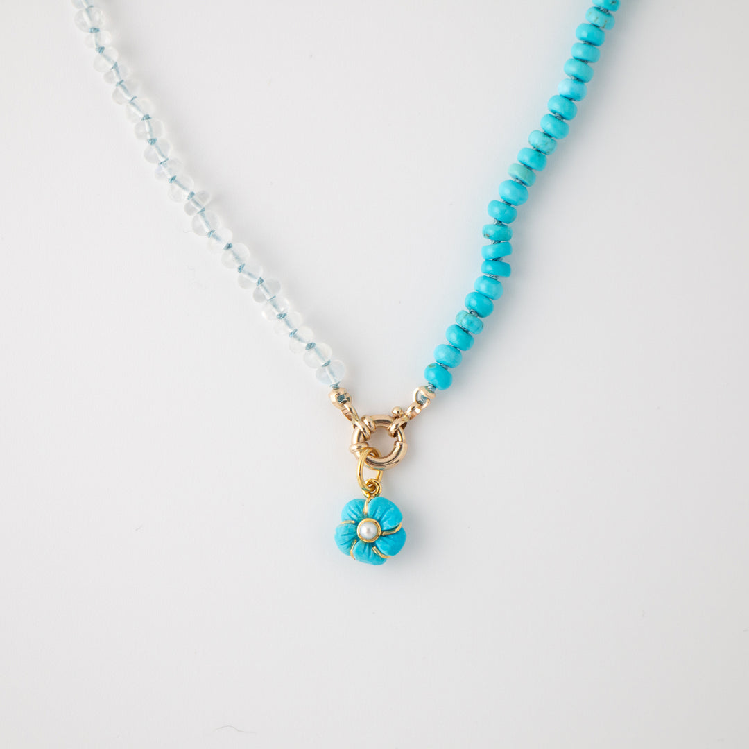 Sara — Sleeping Beauty Turquoise & Moonstone Necklace