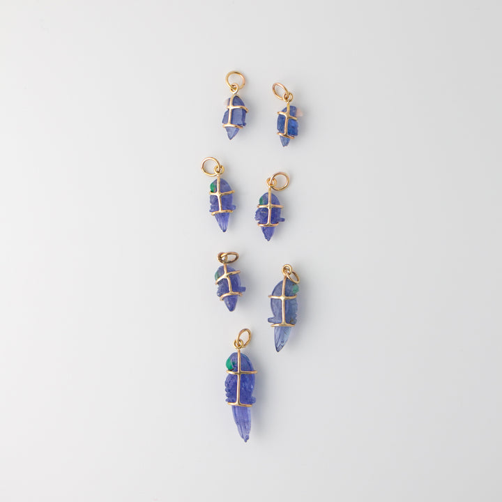 Pericos —  Tanzanite Carving with 14k gold