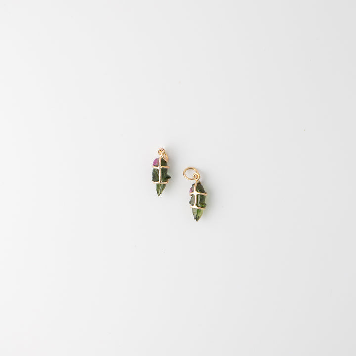 Pericos — Green & Pink Tourmaline Carving with 14k gold