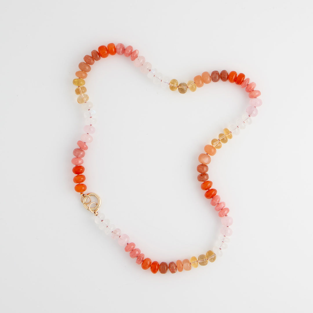 Ana — Pink, Orange & Yellow Multi-Gemstone Necklace