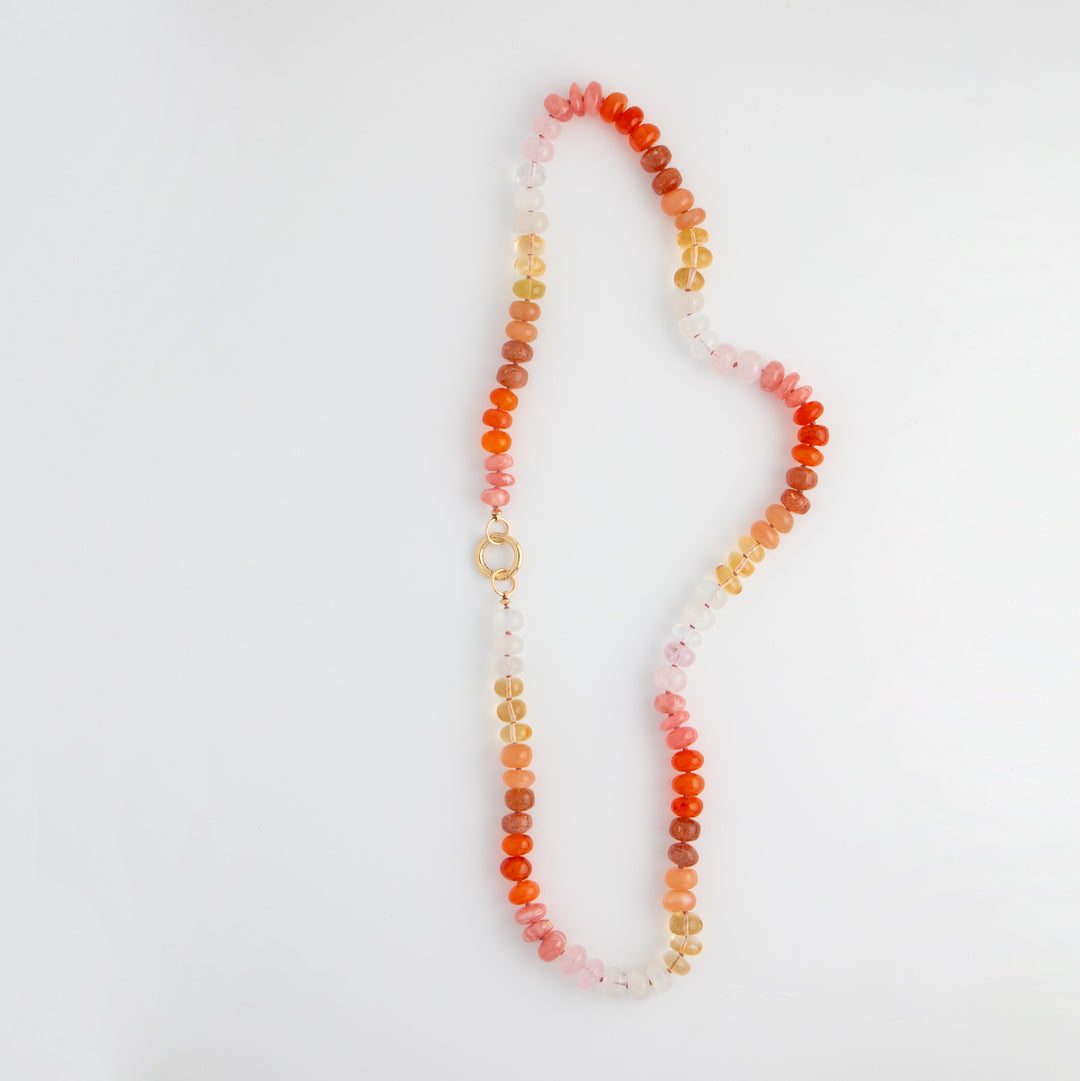 Ana — Pink, Orange & Yellow Multi-Gemstone Necklace