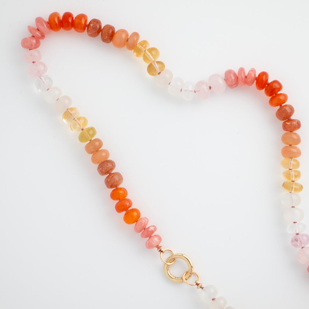 Ana — Pink, Orange & Yellow Multi-Gemstone Necklace