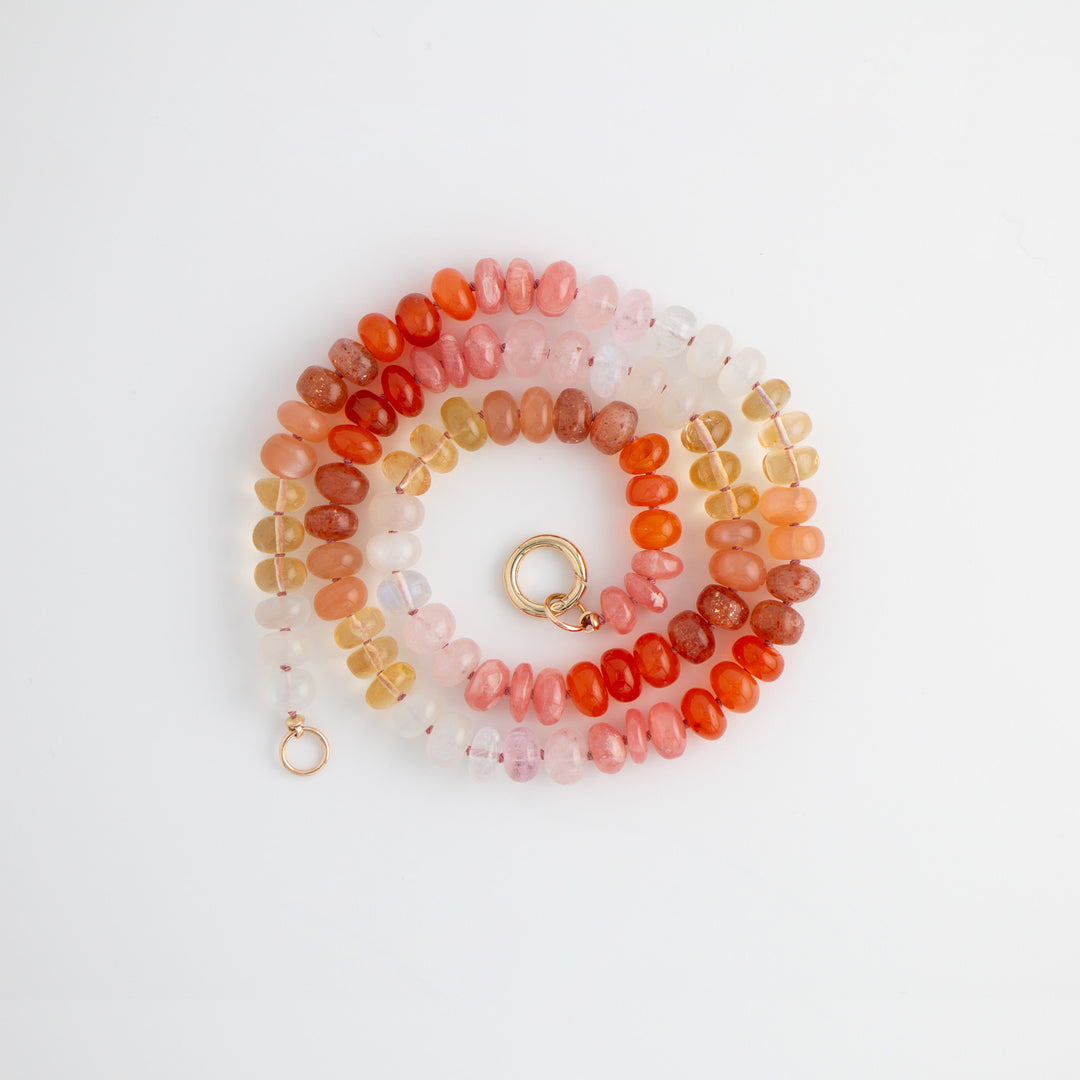 Ana — Pink, Orange & Yellow Multi-Gemstone Necklace