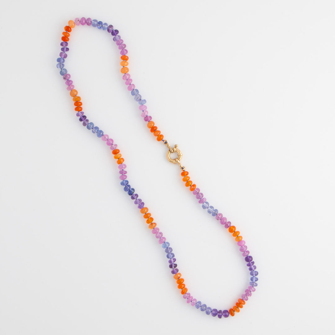 Cris  — Tanzanite, Sapphire, Carnelian & Amethyst Necklace