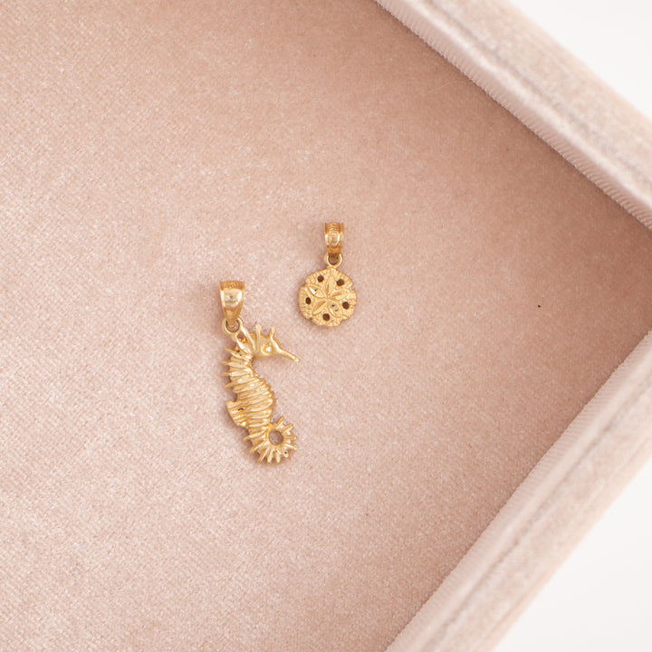 Seahorse & Sand Dollar 14k Gold Charms