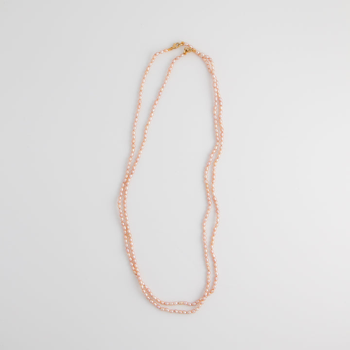 Pilar — Pink Pearl Knotted Mini Necklace