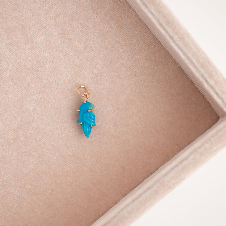 Pericos — Turquoise Carvings with 14k gold