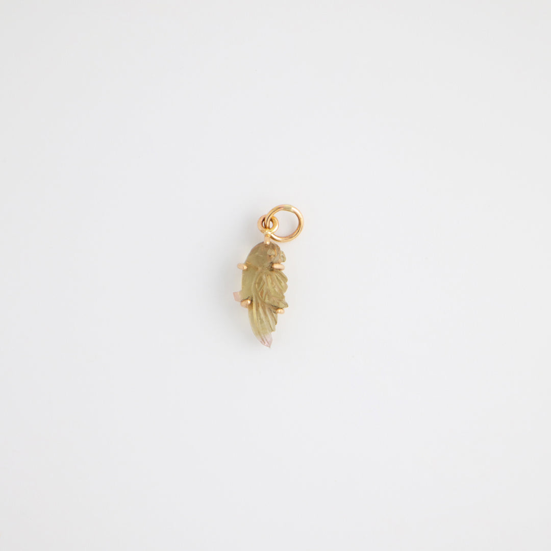 Pericos — Yellow Tourmaline Carvings with 14k gold