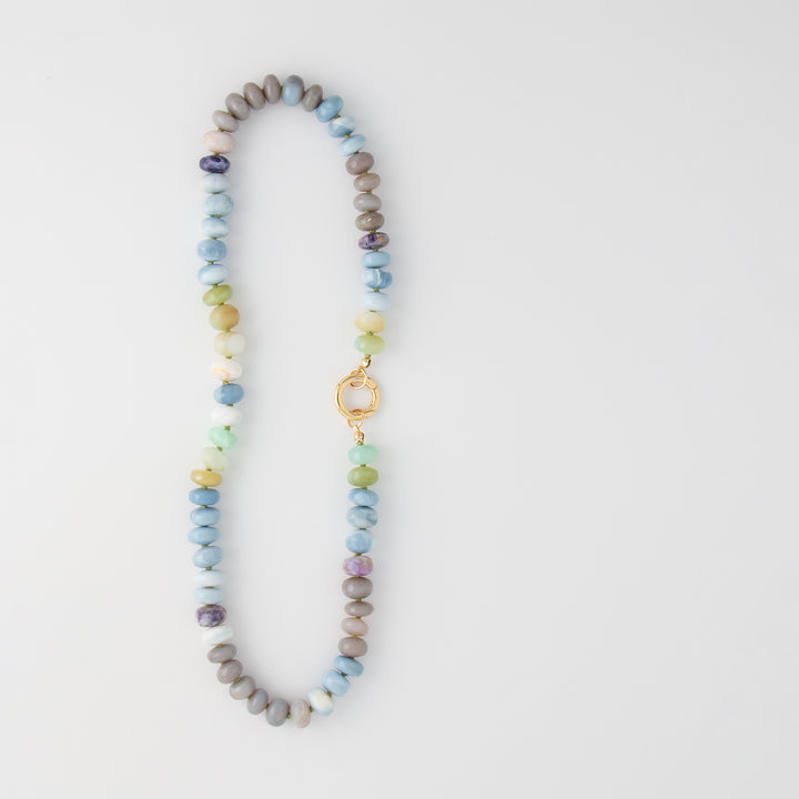 Cortez — Mixed Opals Blue & Green Necklace