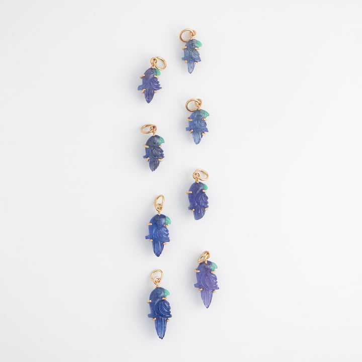 Pericos —  Tanzanite Carving with 14k gold