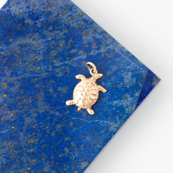 Puffy Turtle 14k Yellow Gold Charm