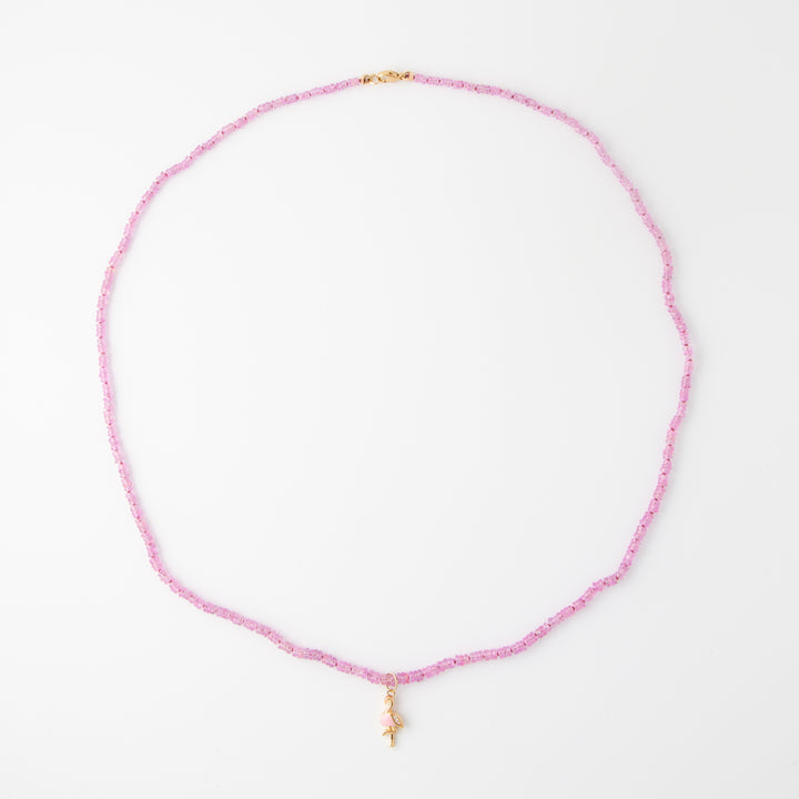 Mini — Pink Sapphire & Charms Necklace