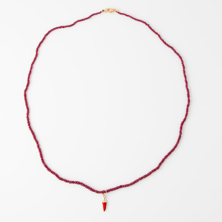 Mini — Ruby & Chilly Charm Necklace